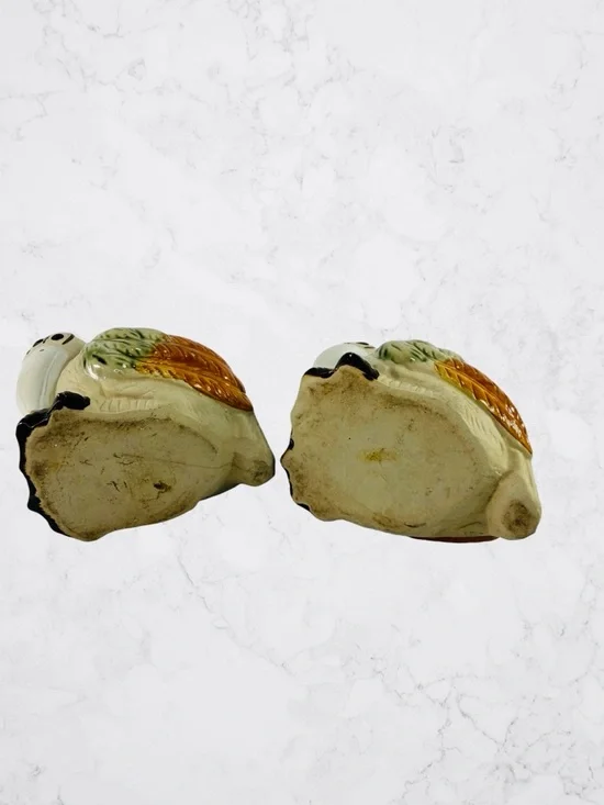 Pair Ceramic Pelican Planters Bud Vase Succulents Small Plants Beach Life Bird - Picture 7 of 9